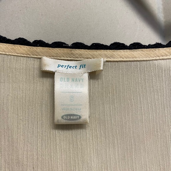 Vintage Old Navy Women's Top Small Embroidered Babydoll Perfect Fit Y2K Dainty - Picture 4 of 11